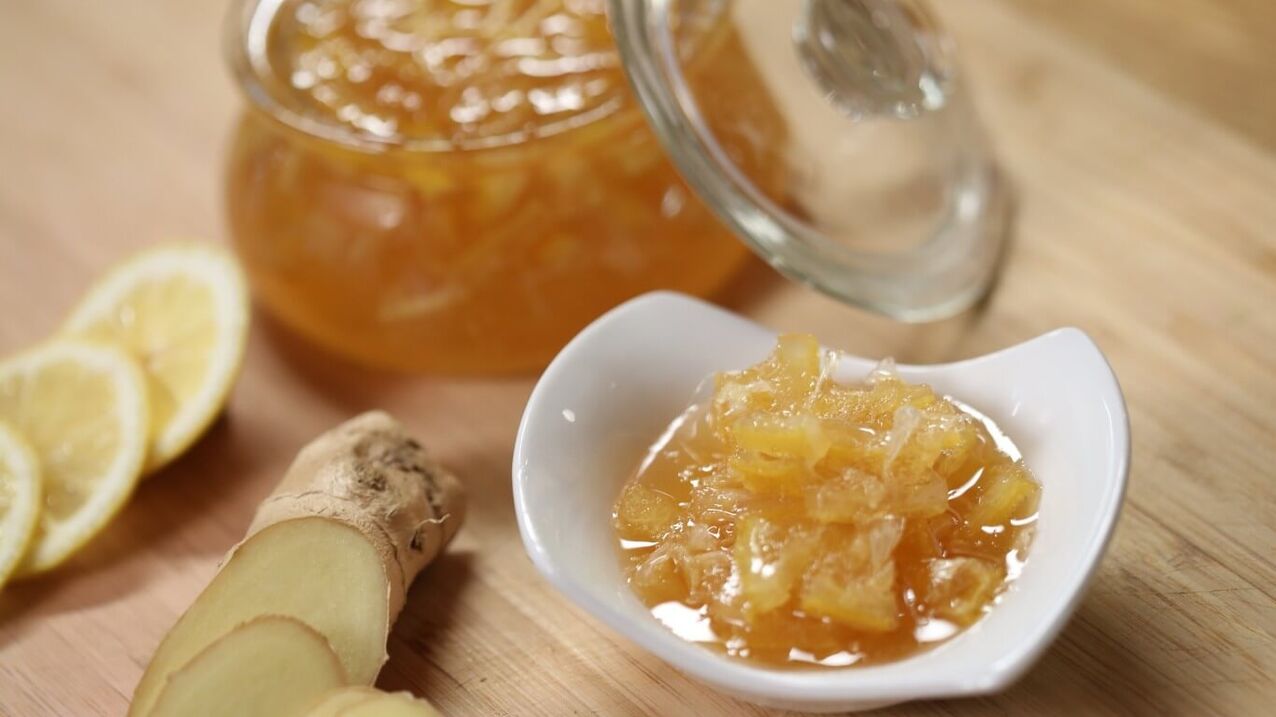 Delicious ginger and lemon jam improves male immunity and erection