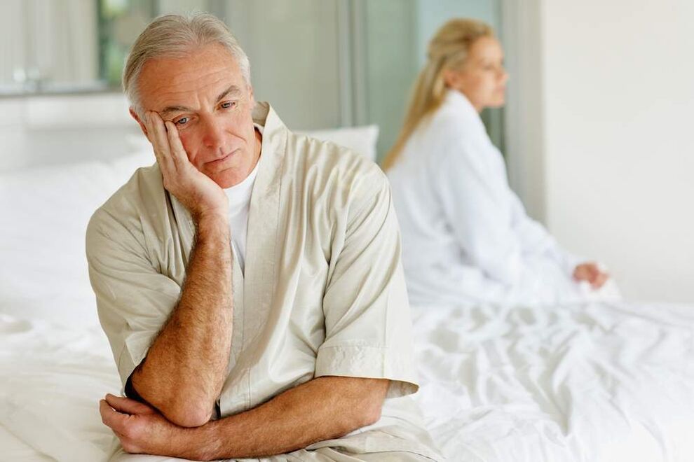 Erectile dysfunction may occur in men after 60 years of age